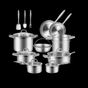Duxtop 17PC Professional Stainless-Steel Pots and Pans Set